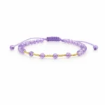 Bratara cu cristale rondele si bilute aur 585 14k cod: BRCR10