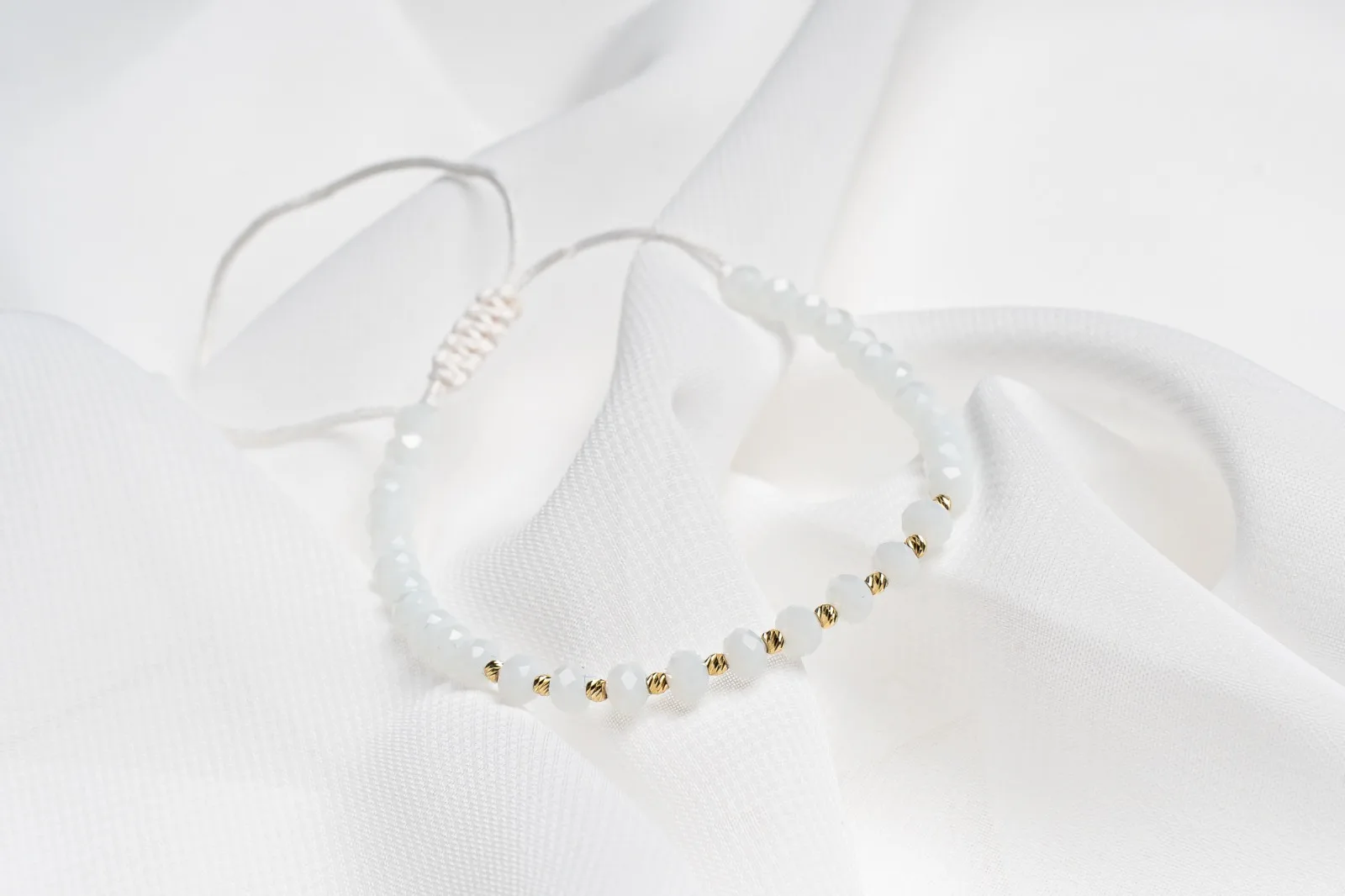 Bratara cu cristale rotunde si bilute aur 585 14k cod: BRCR02 - imagine 8