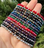 PROMO: Set 3 bratari cu cristale din sticla si 5 bilute din aur 585 14k