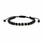 Bratara cu cristale cubice si bilute aur 585 14k cod: BRCR29