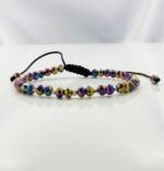 Bratara cu cristale rondele si bilute aur 585 14k cod: BRCR01