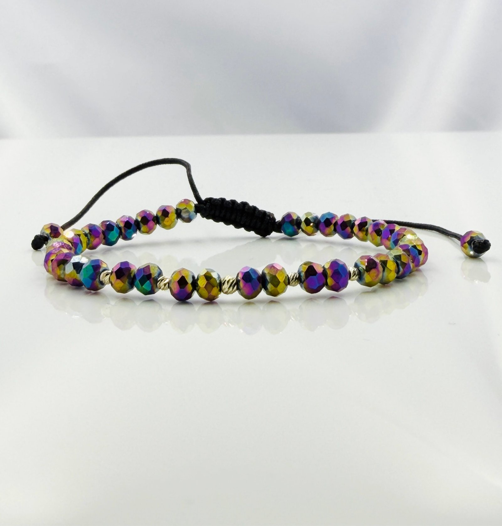 img_4330 Bratara cu cristale rondele si bilute aur 585 14k cod: BRCR01 - imagine 1