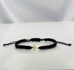 Bratara cu snur si link cruciulita aur 585 14k cod: BRSN03