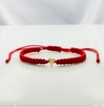 Bratara cu snur si link inimioara aur 585 14k cod: BRSN29