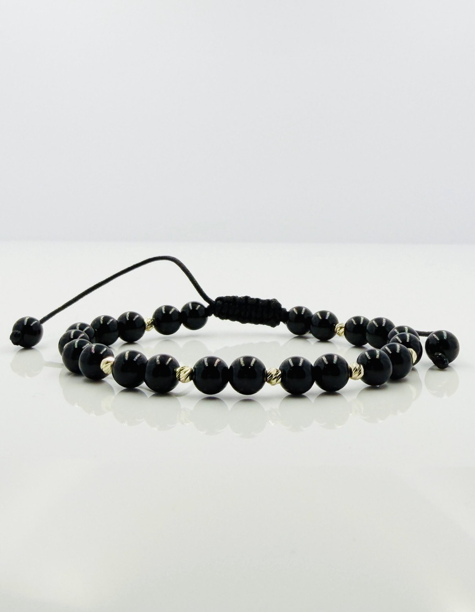 img_4413 Bratara realizata cu snur si bile de aur 585 14k cod: BRPS02 - imagine 1