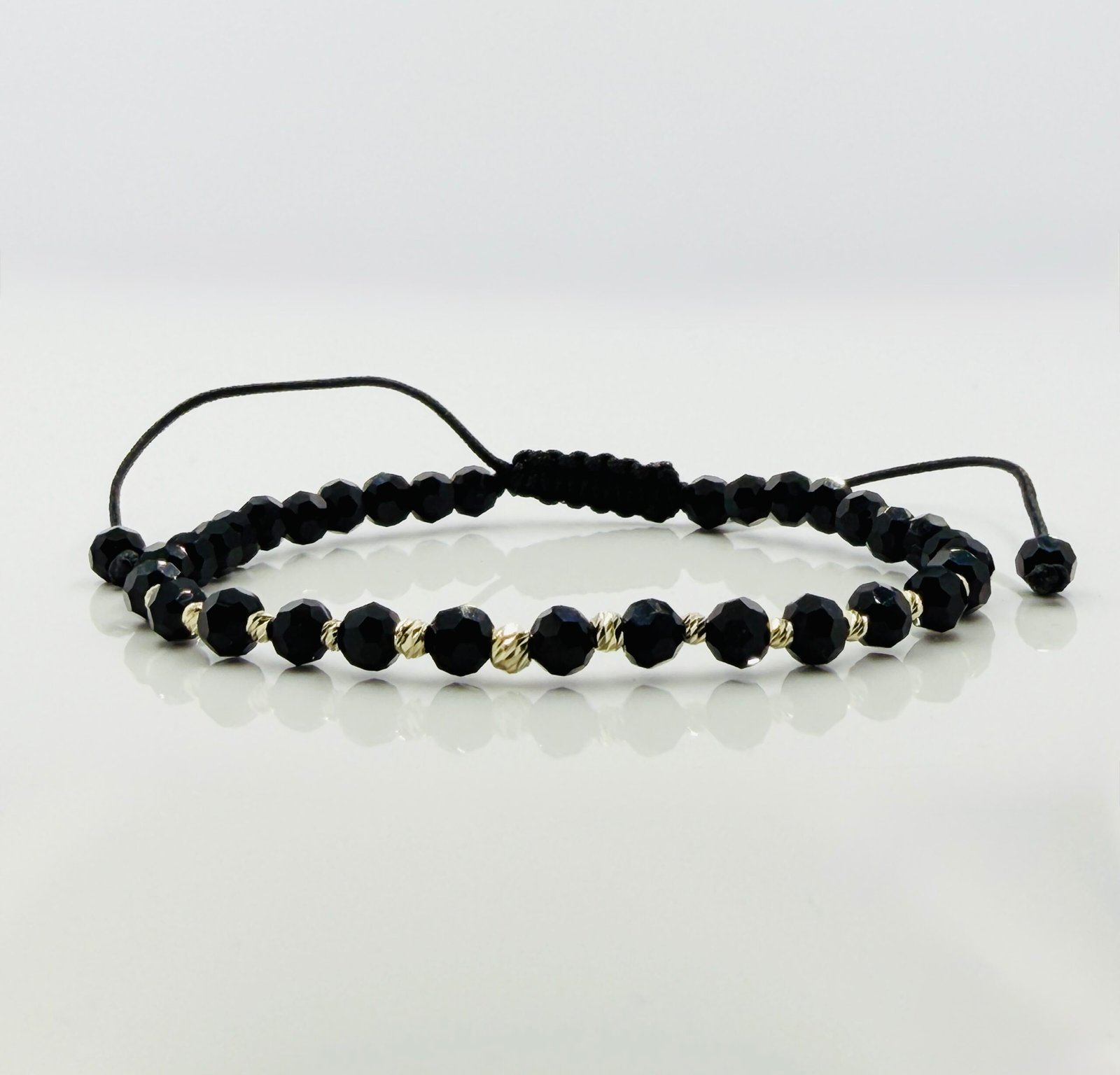 img_4559 Bratara realizata cu snur si bile de aur 585 14k cod: BRCR15 - imagine 1