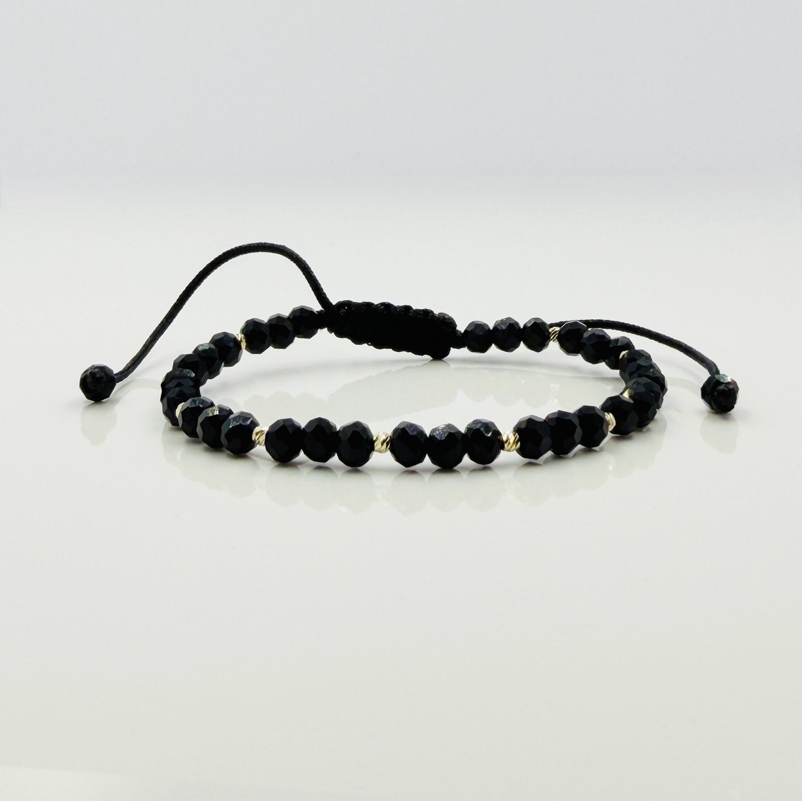 img_4676 Bratara cu cristale rotunde si bilute aur 585 14k cod: BRCR11 - imagine 1