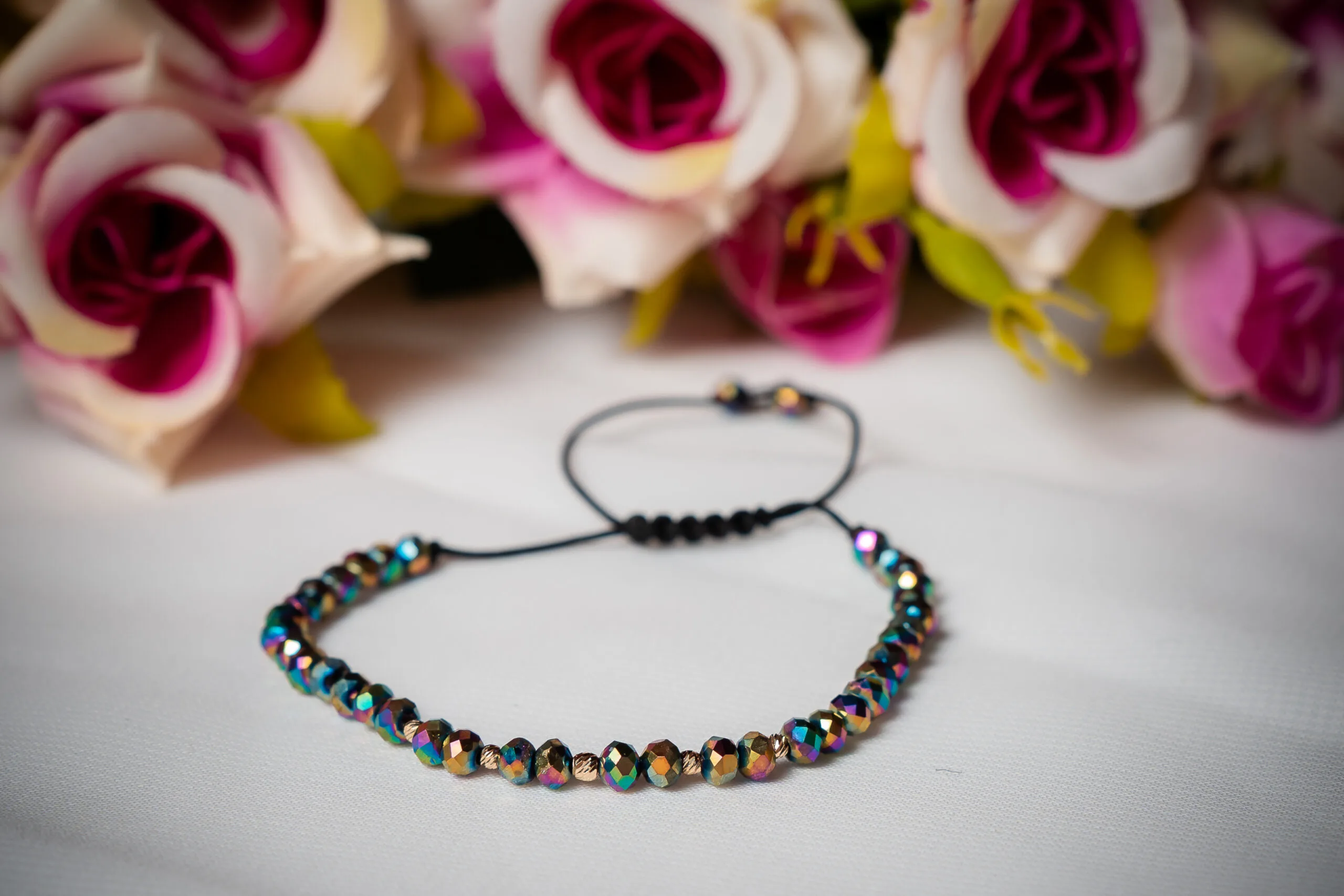 Bratara cu cristale rondele si bilute aur 585 14k cod: BRCR01 - imagine 10