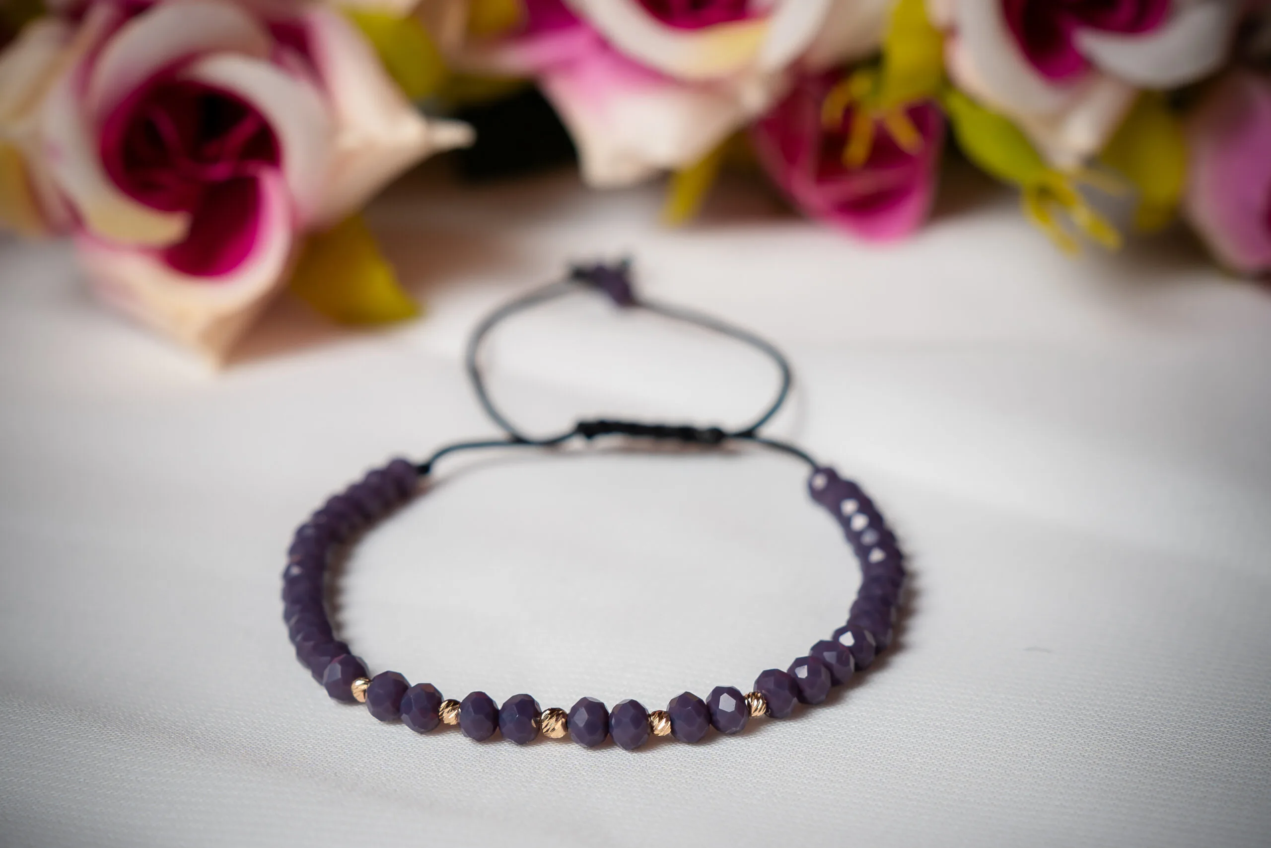 Bratara cu cristale rondele si bilute aur 585 14k cod: BRCR01 - imagine 11