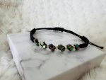 Bratara cu hematit multicolor si bilute din aur 585 14k cod: BRPS33 - imagine 3
