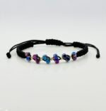 Bratara cu hematit multicolor si bilute din aur 585 14k cod: BRPS33