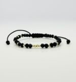 Bratara cu cristale si 14 bilute din aur 585 14k cod: BRCR48