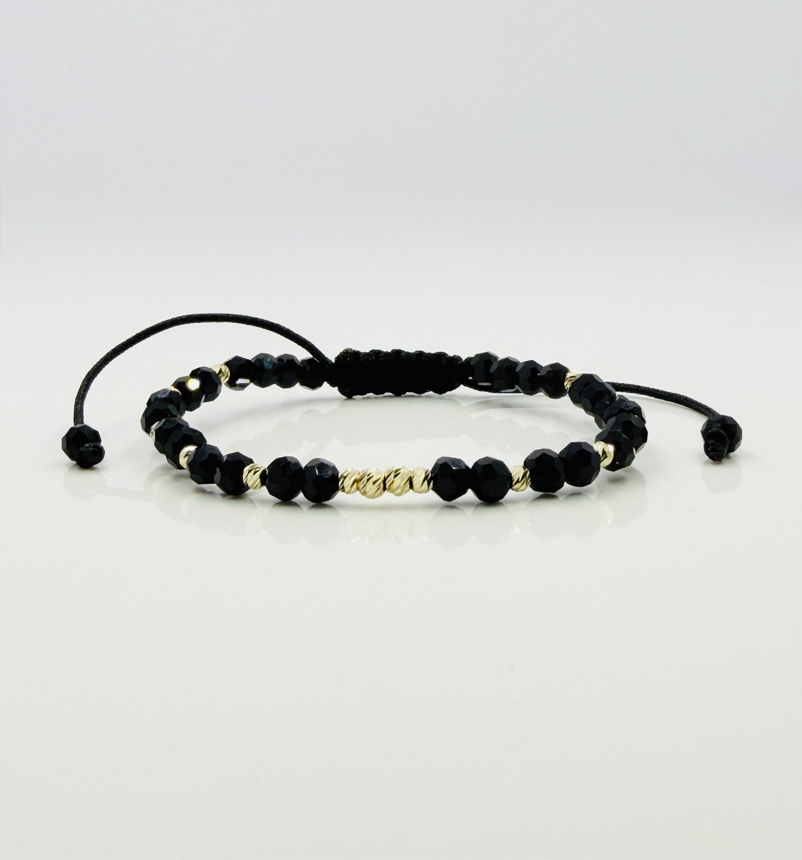 img_4791 Bratara cu cristale si 14 bilute din aur 585 14k cod: BRCR48 - imagine 1