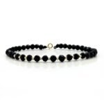 Bratara cu 10 bilute, inchizatoare din aur 14k si cristale cod: BRCR52