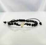 Bratara cu initiala si bilute din aur 14k si cristale cod: BRCR57 - imagine 2