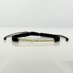 Bratara cu snur impletit si bilute din aur 585 14k cod: BRSN102