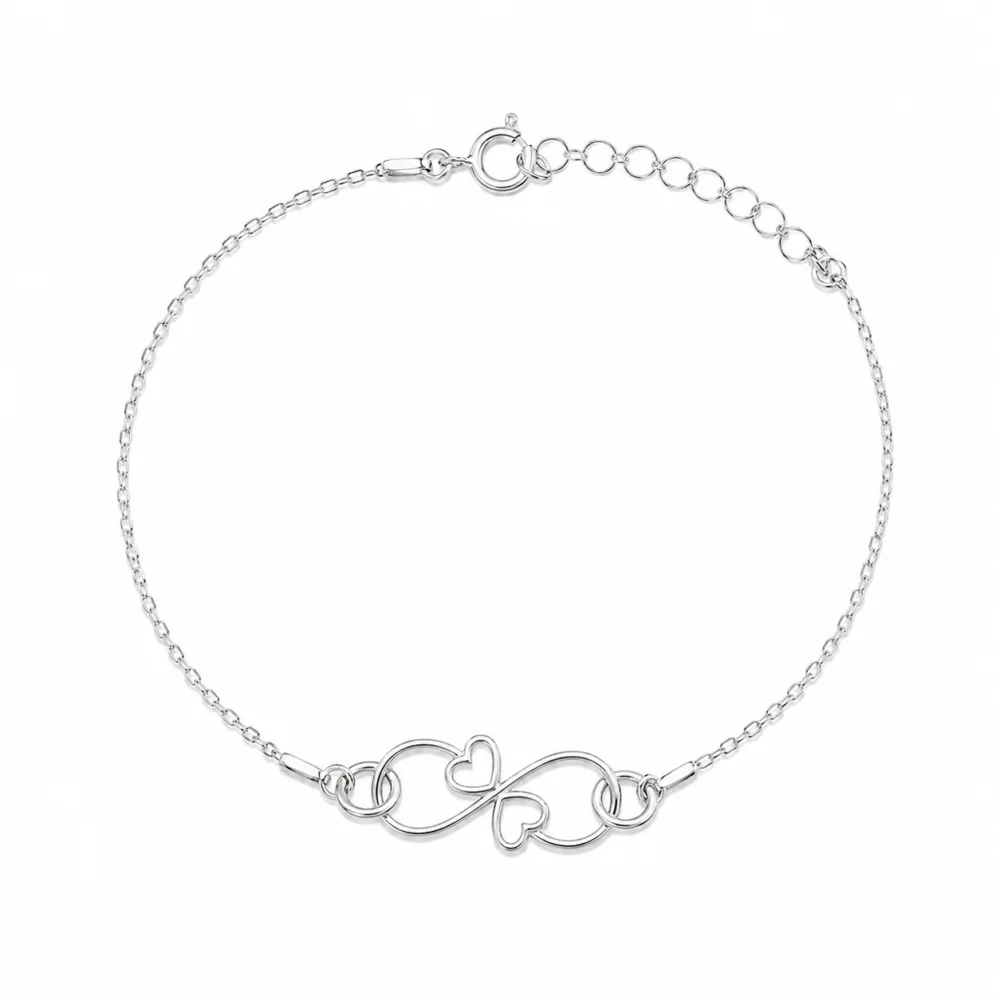 71b14fea-3419-4310-b004-1a5b425b33db-1000x1000 Bratara cu infinit cu inimioare din argint 925 cod:BARG02 - imagine 1