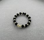 Inel cu bilute din aur 14k si cristale cod: INS09 - imagine 2