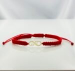 Bratara cu snur si link infinit cu inimioare din aur 585 14k cod: BRSN107