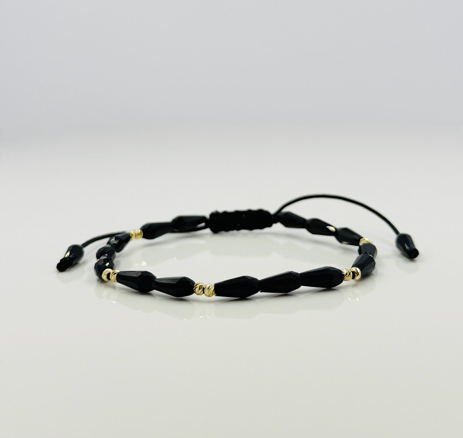 img_6604 Bratara cu cristale lacrima si bile de aur 585 14k cod: BRCR60 - imagine 1