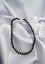 Colier Black cu cristale, 5 bilute din aur 585 14k, inchidere din aur si margele Miyuki cod: CFT08 - imagine 2