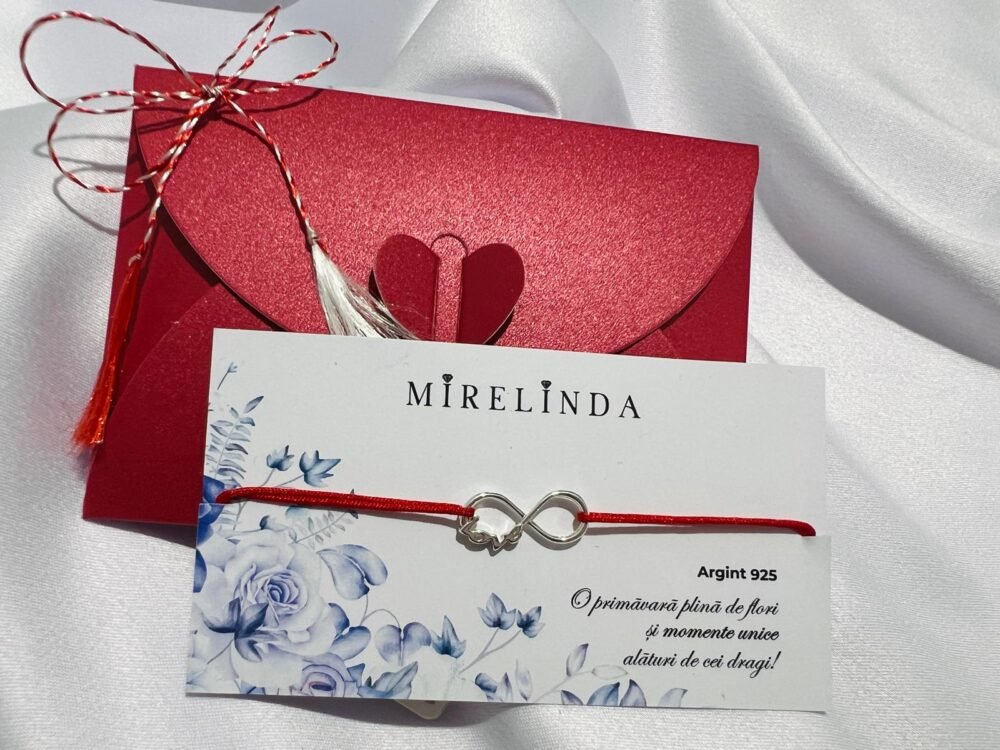 Martisor bratara din argint 925 - infinit cu love