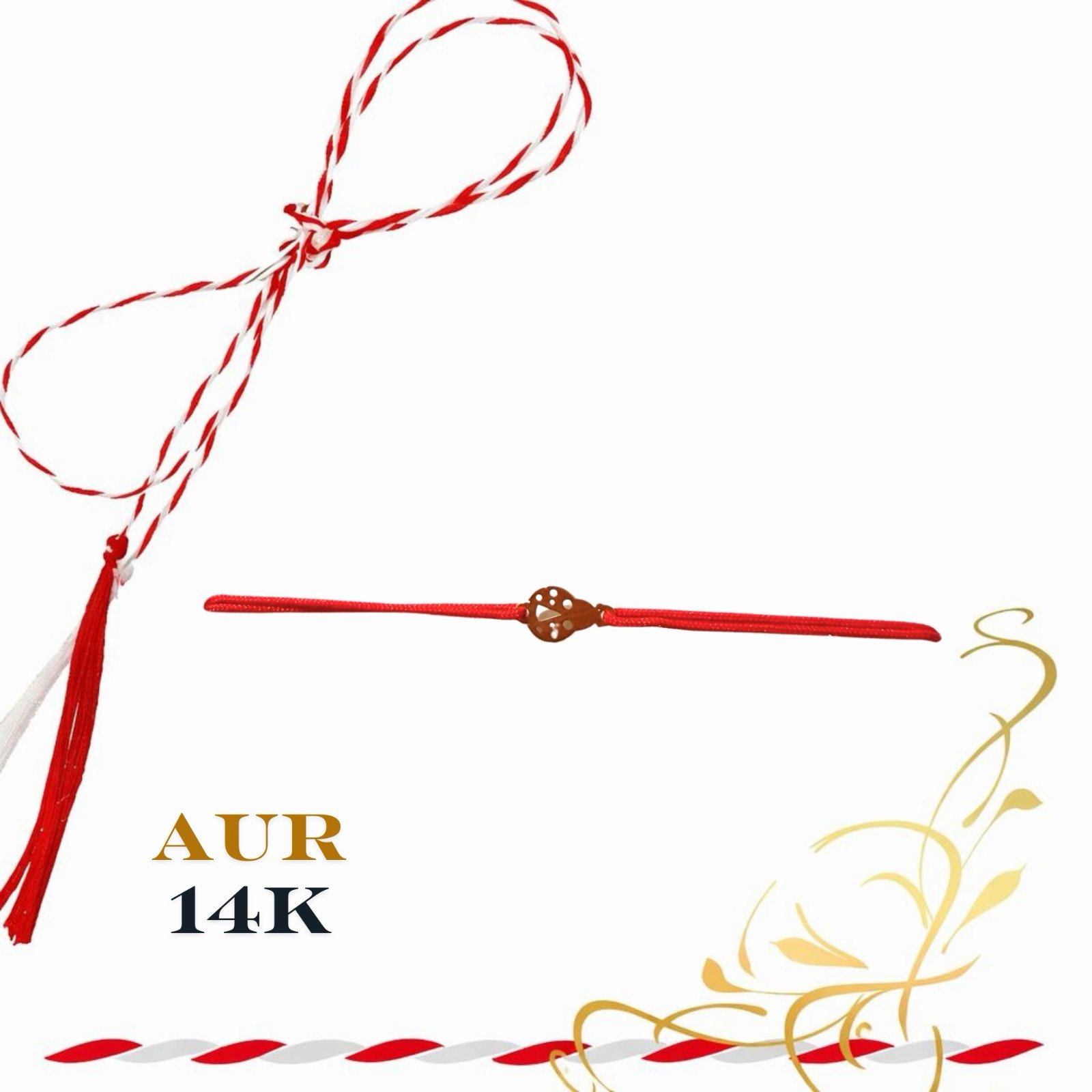 08d85279-ccda-4032-a854-15afd0cab442 Martisor bratara din aur 14K - Gargarita - imagine 1