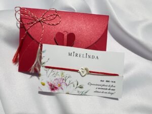 Martisor bratara din aur 14K – Inima cu cruciulita