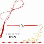 Martisor bratara din argint 925 - inima dubla