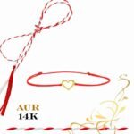 Martisor bratara din aur 14K - Inima forma 2 - imagine 2
