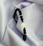 Bratara cu cruciulita+bilute din aur 14k si cristale cod: BRCR88 - imagine 2