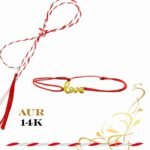 Martisor bratara din aur 14K - Love - imagine 2