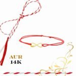 Martisor bratara din aur 14K - Infinit cu inimi - imagine 2