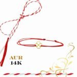 Martisor bratara din aur 14K - Trifoi - imagine 2