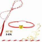 Martisor bratara din aur 14K - Pisica - imagine 2