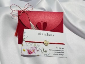 Martisor bratara din aur 14K – Inima cu mama si copilul