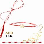 Martisor bratara din aur 14K - Trifoi - imagine 2