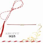 Martisor bratara din argint 925 - biluta si perle