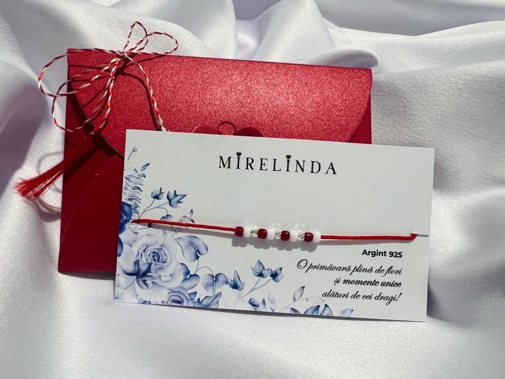 Martisor bratara din argint 925 - bilute si margelute toho