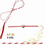 Martisor bratara din aur 14K - Inima cu inimioara