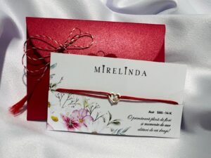 Martisor bratara din aur 14K – Inima cu inimioara