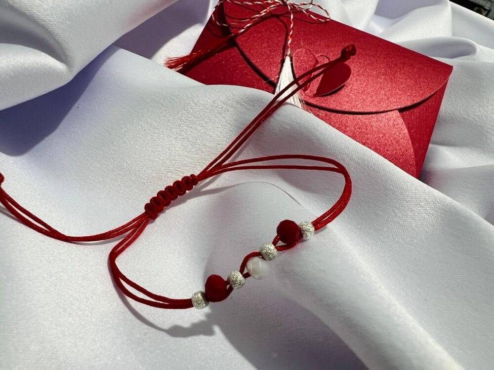 Martisor bratara din argint 925 - bilute si cristale - imagine 2