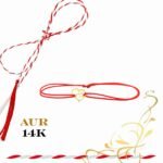 Martisor bratara din aur 14K - Inima cu pui - imagine 2