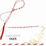 Martisor bratara din argint 925 - bilute, perla si margelute miyuki