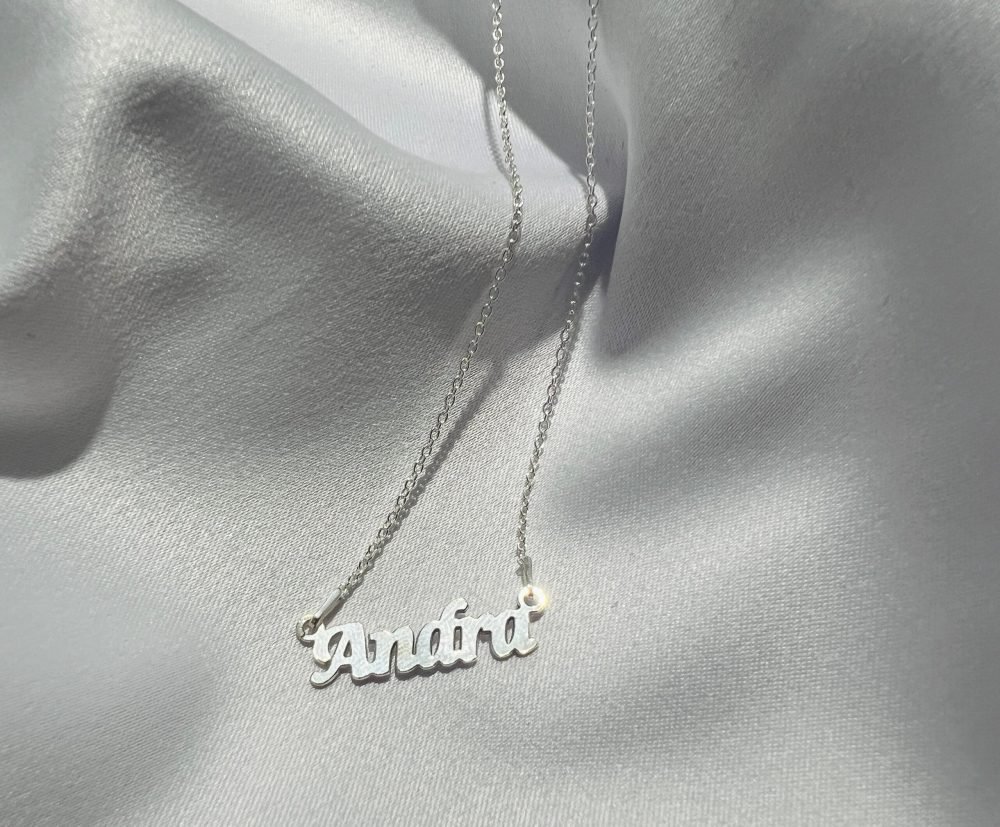 Colier cu nume Andra din argint 925 cod:CARG25 - imagine 1