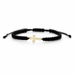 Bratara cu snur si cruce din aur 585 14k cod: BRSN122