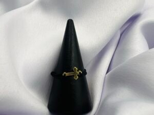 Inel snur reglabil si aur14k – cruciulita cod: INS18