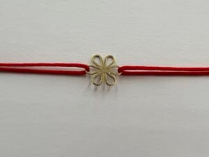 Bratara cu snur si floare din aur 585 14k cod: BRSN120