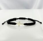 Bratara cu snur si cruce din aur 585 14k cod: BRSN122