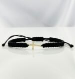 Bratara cu snur si cruciulita din aur 585 14k cod: BRSN125